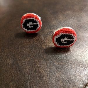 UGA Needlepoint Cufflinks